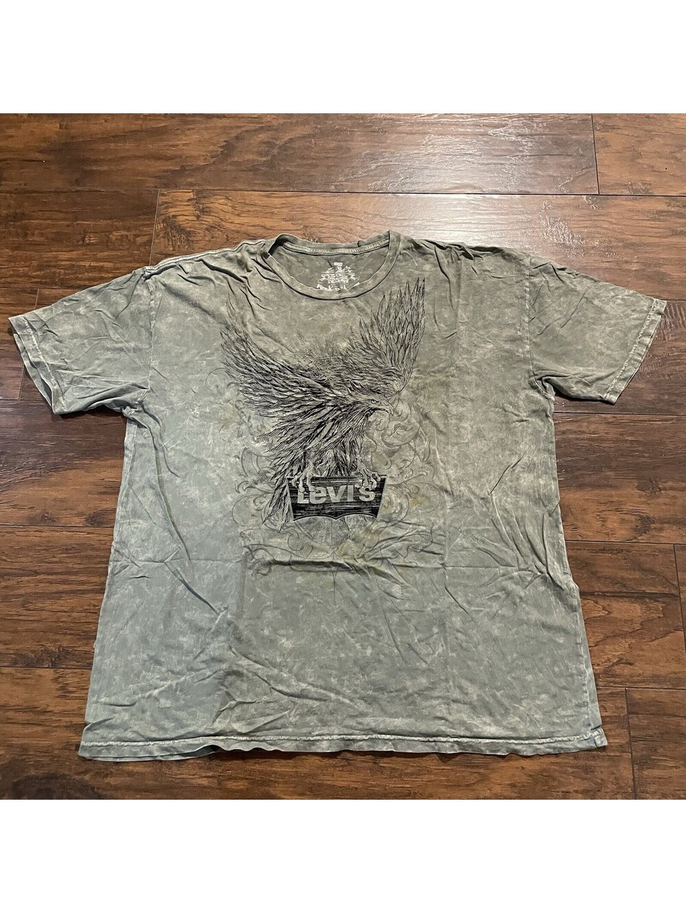 Levis Y2K Eagle T-shirt Men’s Size 2XL Green